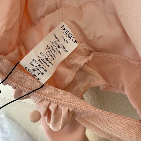 House of CB Giselle Blush pink Satin Bodysuit size XS‎ NWOT - Picture 12 of 15